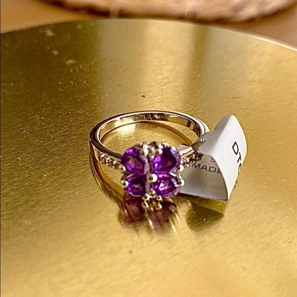 COPY - Beautiful Zambian Amethyst ring sz 8 - Picture 1 of 3